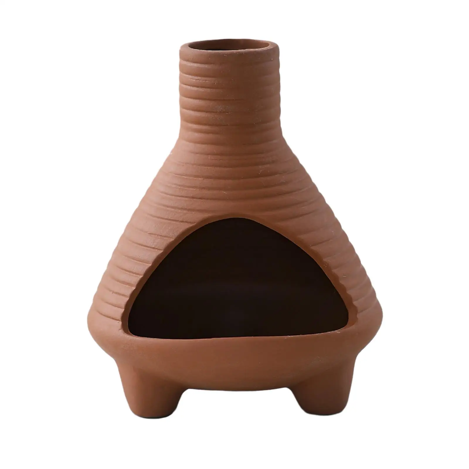 Ceramic Censer with Chimney Fragrance Palo Santo Holder Incense Sage Burner for Dining Room Desktop Yoga Meditation Housewarming