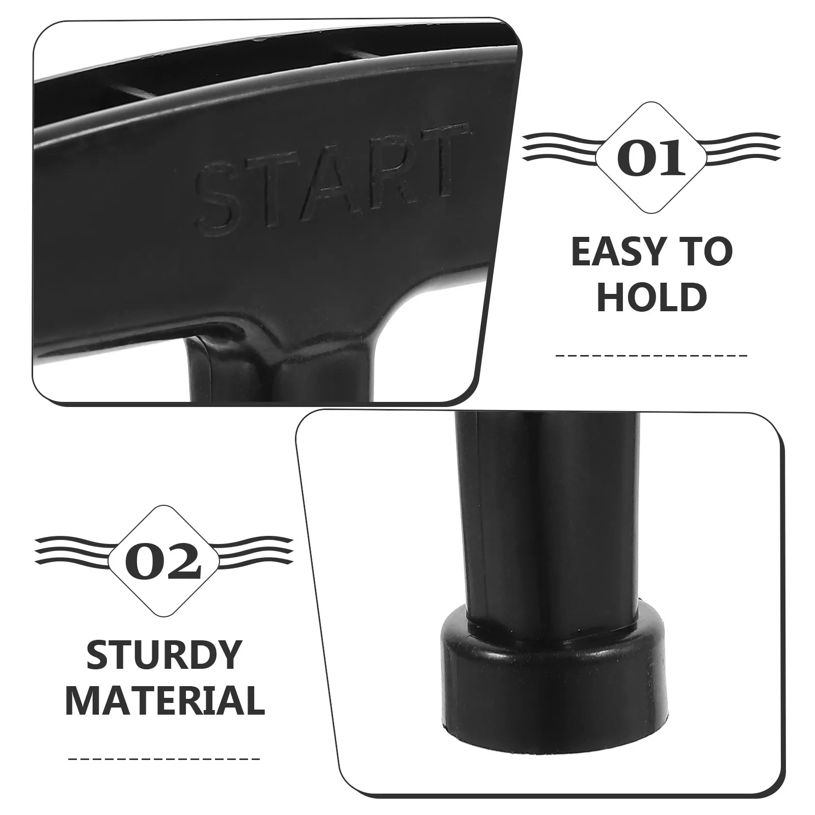 10Pcs Engine Starter Handle Pull Start Replacement for Small Engines Lawn Mower Generator Chainsaw Sprayer Accessories
