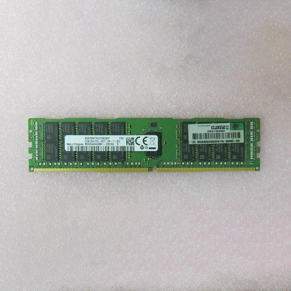 

1 Server Memory Pcs For HP RAM DL380 Gen9 G10 809083-091 805351-B21 819412-001 DDR4 32GB 2400T ECC REG 2RX4 PC4-2400T RDIMM