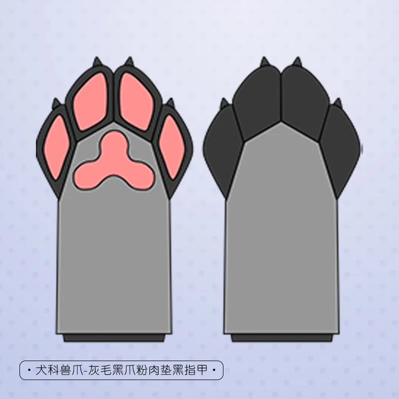 Women Cute Plush Cosplay Costume Furry Animal Paw Gloves Cat Girl Gloves Cat Paw Cute Plush Fursuit Funny Accessories