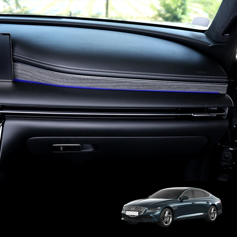 

Car Dashboard Air Vent Decorative Stripes Cover Trim 2Pcs For Genesis G80 RG3 PE 2024-2025 Interior Accessories LHD
