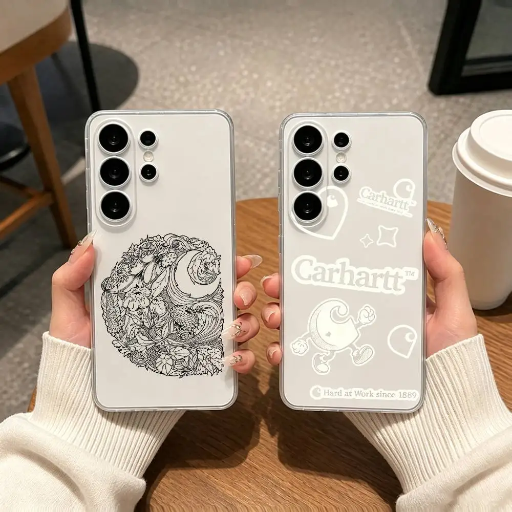 Classic B-Brands Carhartt  gift Phone Case Transparent Silicone Soft For Samsung S25,S24,S21,S22,S23,S30,Ultra,S20,Plus,Fe