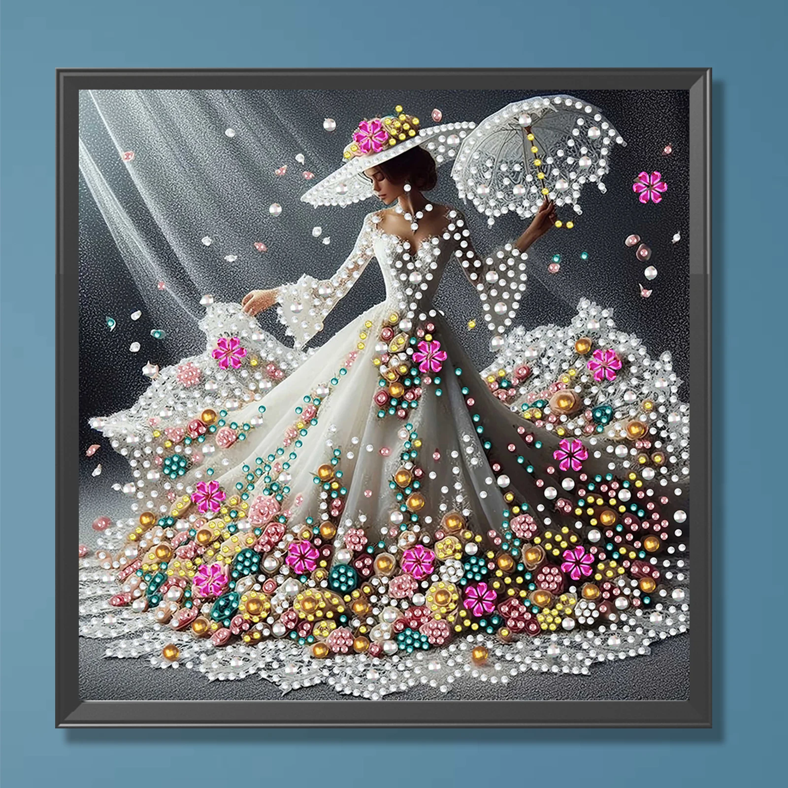 

Beautiful Girl Special Shaped 5D DIY Partial Drill Diamond Dots Paintings for Adults Home Wall Decor Crystal Diamond Art 30x30cm