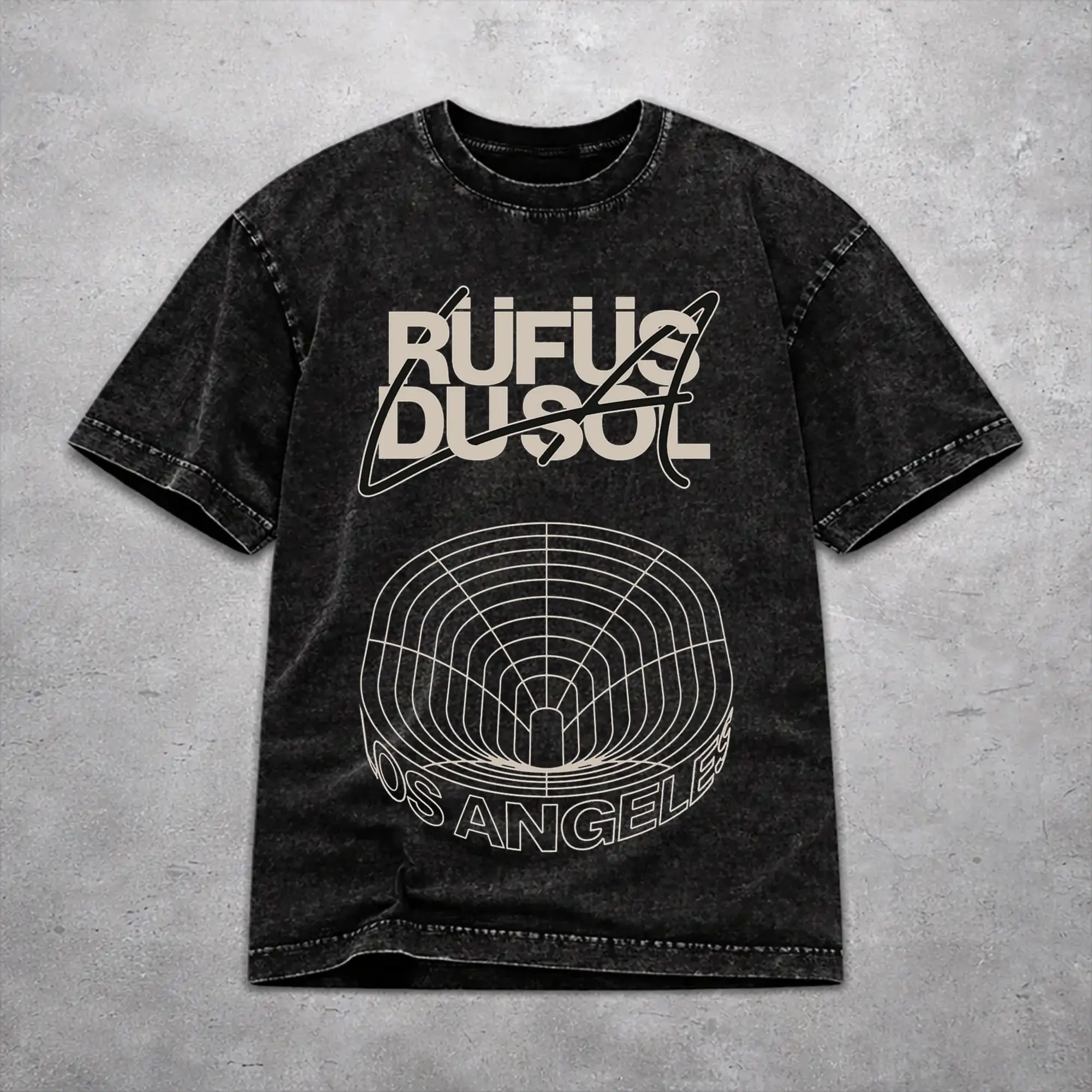 Rufus Du Sol 2026 Concert T Shirt Washed Style For Men Women 100% Cotton T-Shirts Tee Tops