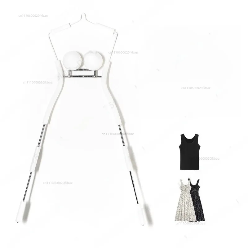 Vest suspender dress white background hanging shoot hanger clothing shooting live props invisible hanger