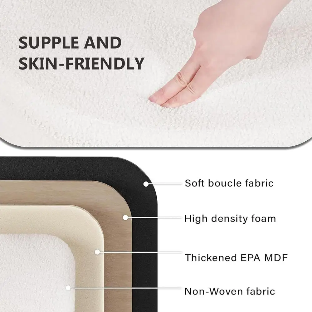 White 30 Storage Ottoman & Bedroom Bench, Living Room Footrest, 30L x 15W x 15H image 4