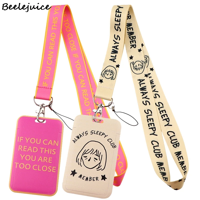 Cartoon Daily Text Quotes Classical Style Lanyard For keys The 90s Phone Working Badge Holder Neck Straps With Phone Hang Ropes