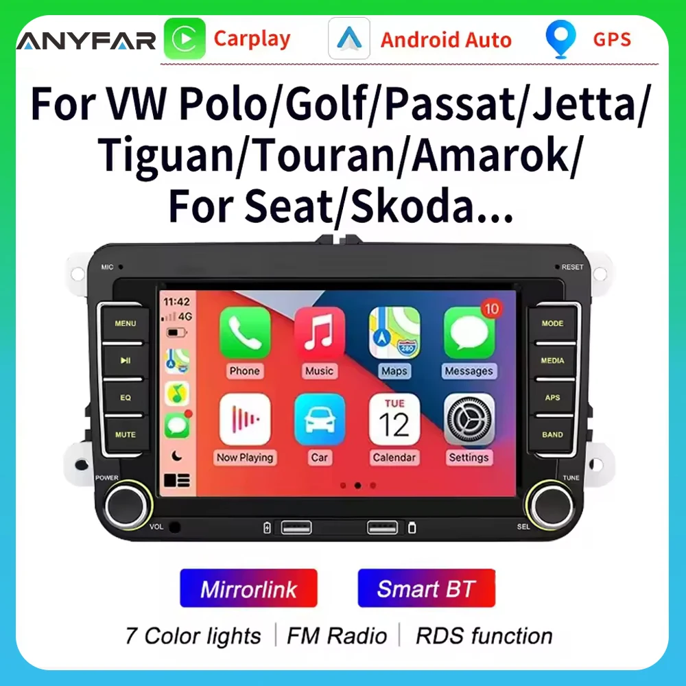 Auto Carplay Radio GPS For VW Volkswagen VW Golf GTI GTR Caddy New Beetle Sharan Amarok WiFi Car Player