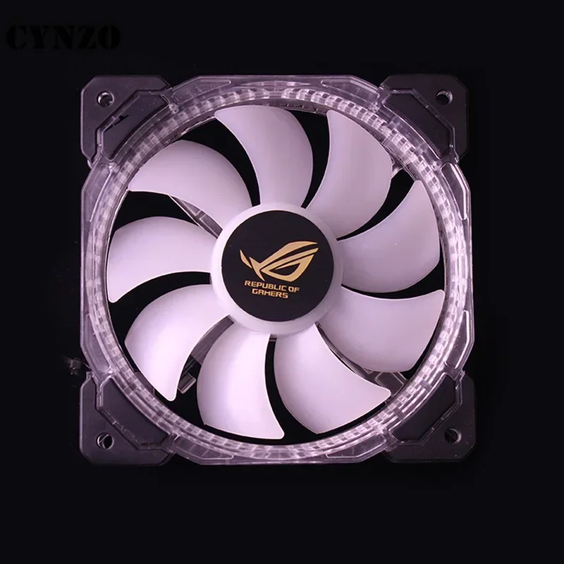 Computer 12CM Case Fan Stickers for AORUS/ROG/MSI Gold-plated Chassis Decorative Stickers DIY PC Accessories