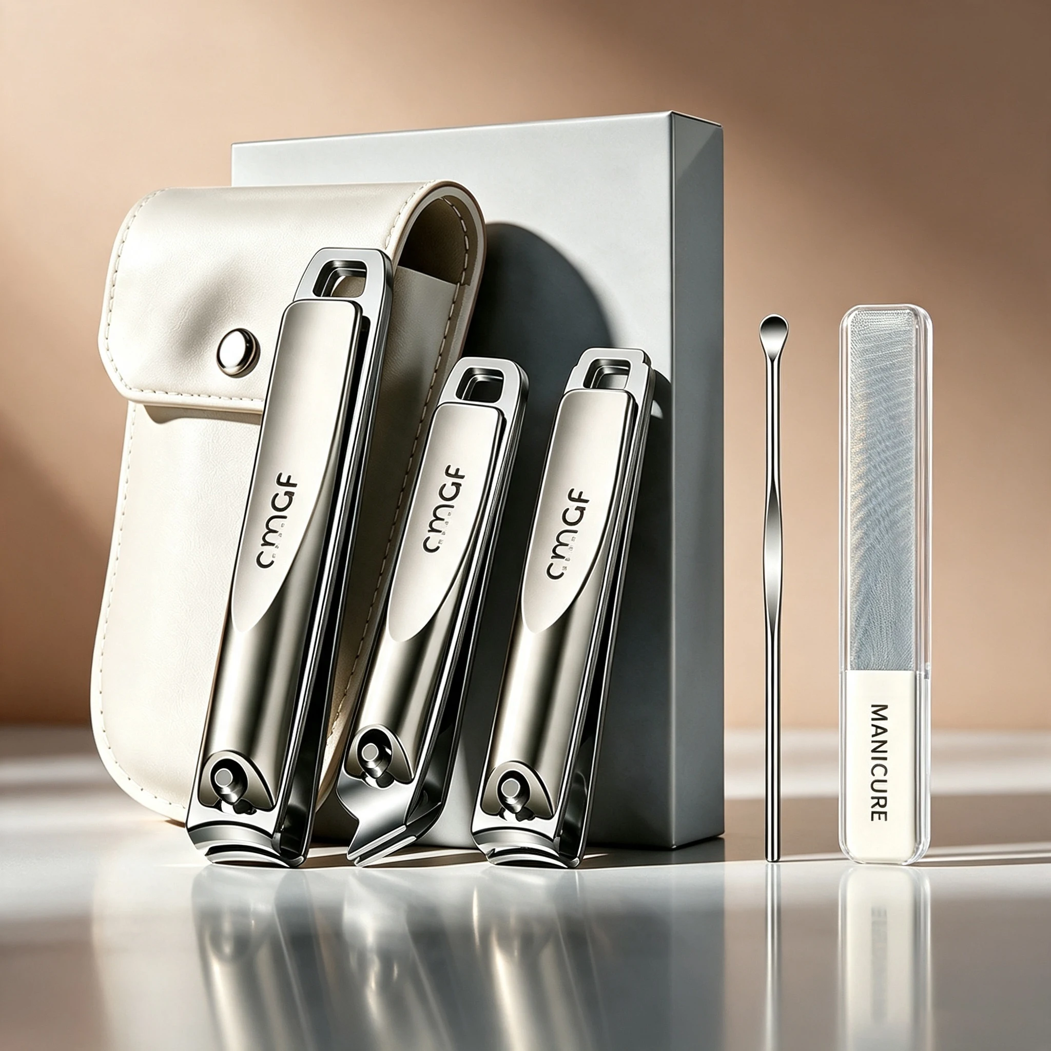 Hand and Foot Care Nail Clippers Set - Portable Storage Bag - Home Beauty Care Set - Travel Compact Box