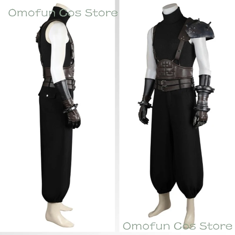 FF VII Rebirth Final Fantasy Cloud Strife Cosplay Costume Wig Anime Game Cloud Cosplay Uniforms Shoes Halloween Carnival OAnime