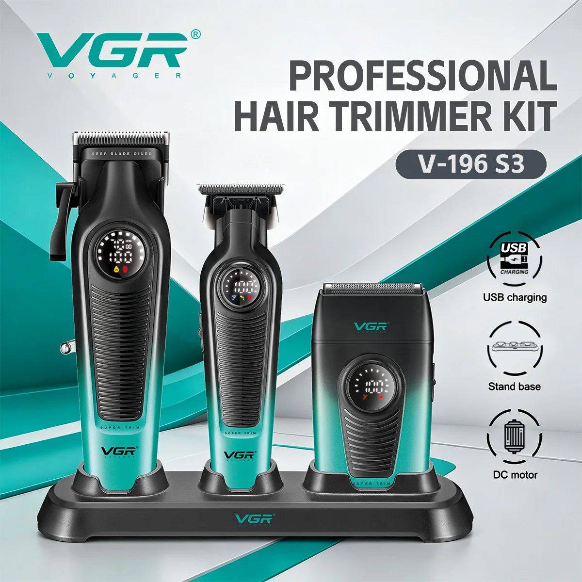vgr-hair-trimmer-professional-clipper-cordless-barber-combo-electric-shaver-haircut-machine-cordless-trimmer-for-men-v-196-s3