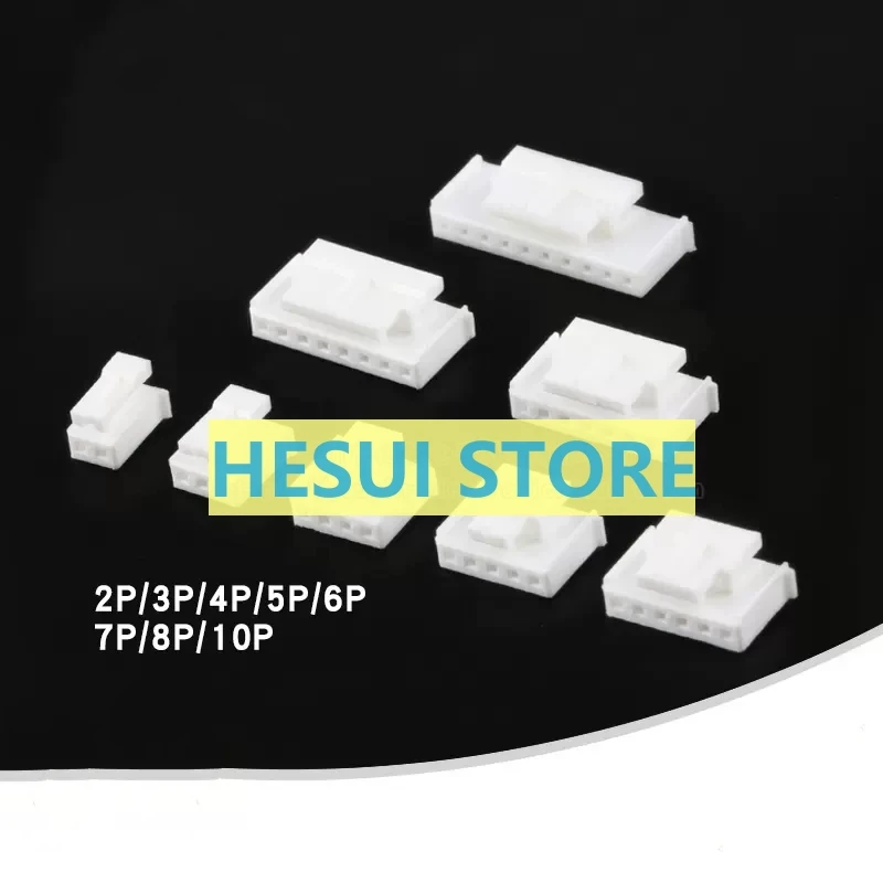 10 PCS HY2.0 2/3/4/5/6/7/8/10P rubber shell 2.0mm spacing connector Buckle Strap locking connector