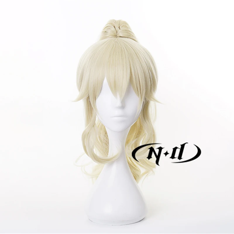 ND 진 코스프레 가발 헤어피스 겐신 임팩트 코스프레 헤어 가발 코믹콘 코스터 의상 테마 파티 내열성 합성