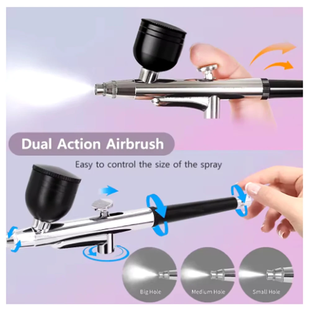 Portable Single Action Airbrush 0.3Mm Nozzles Spray Airbrush Pen For Model Cake Nail Car Painting Beauty Inkjet image 6