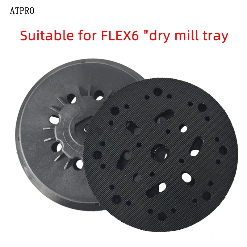 Suitable For FLEX Electric Sandpaper Machine Tray Insole Accessories Black Velcro Replacement 6 Inch 17 Hole Sticky Plate