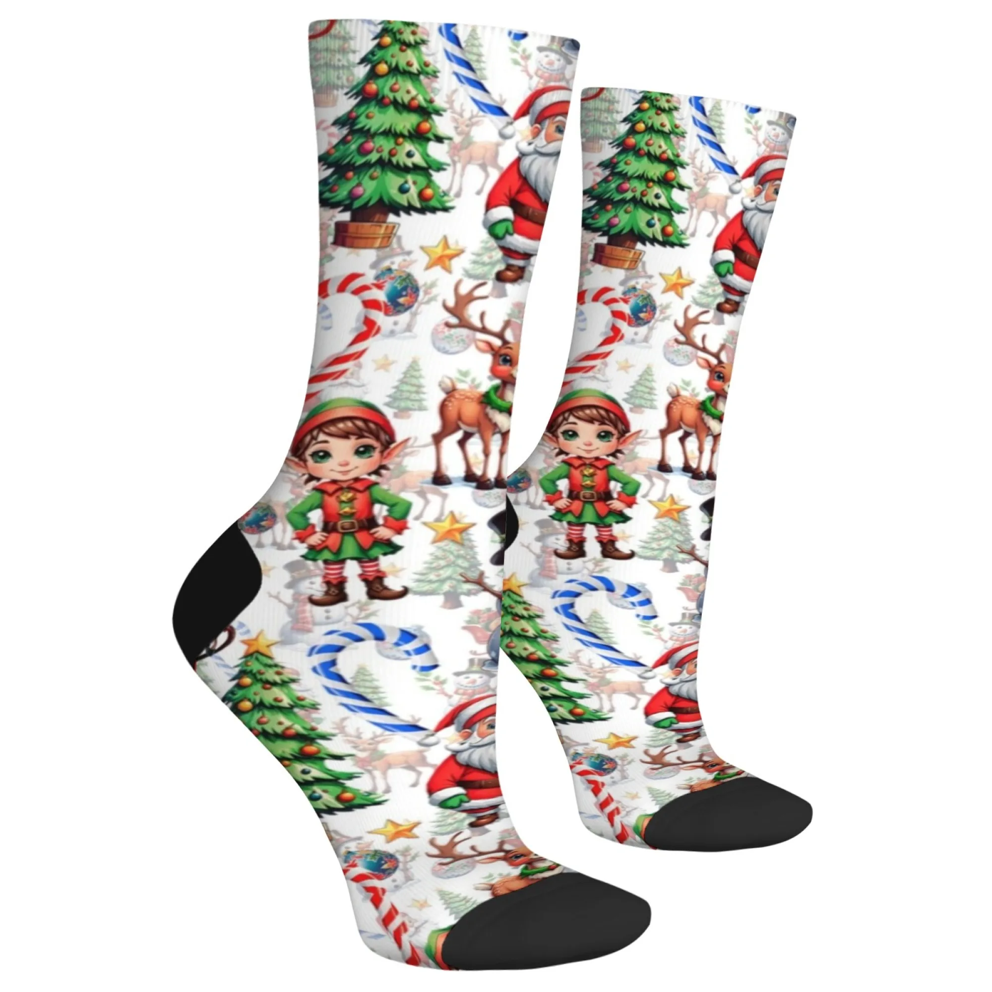 Christmas cartoon cute socks novelty funny happy crew socks casual fashion men's socks comfortable warm casual socks unisex gift