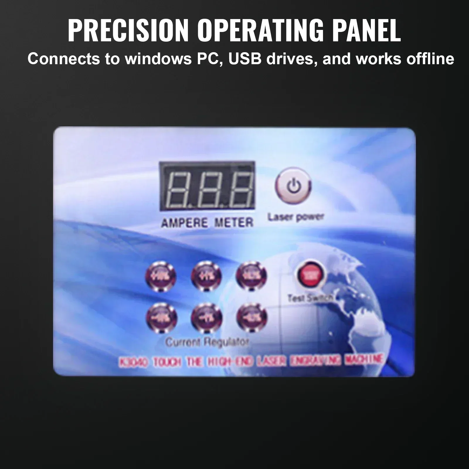 VEVOR 50W Laser Engraver CO2 Laser Engraving Machine 400*300MM Water Cooling System Leather Clothing Template Cutting