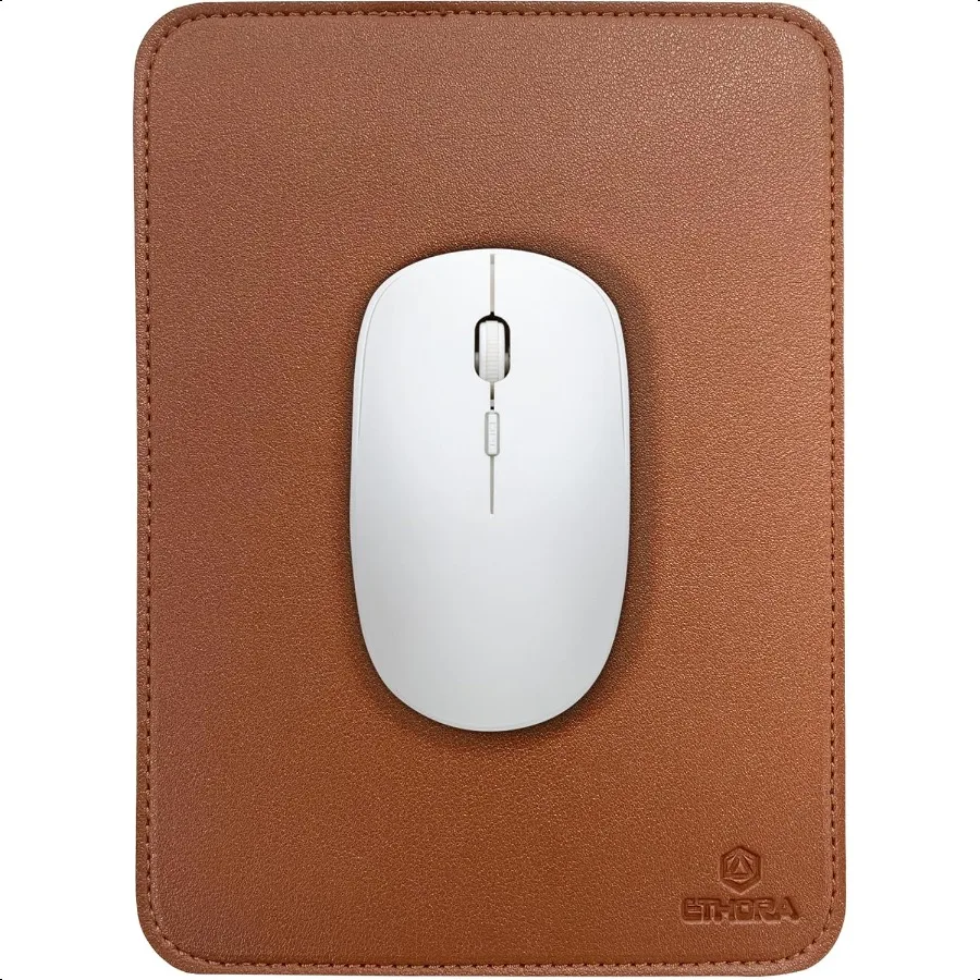 

Faux Leather Mouse Pad 6x8 INCH Small Elegant Waterproof Synthetic Leather NonSlip Rubber Base Stitched Edges Ideal for Laptop
