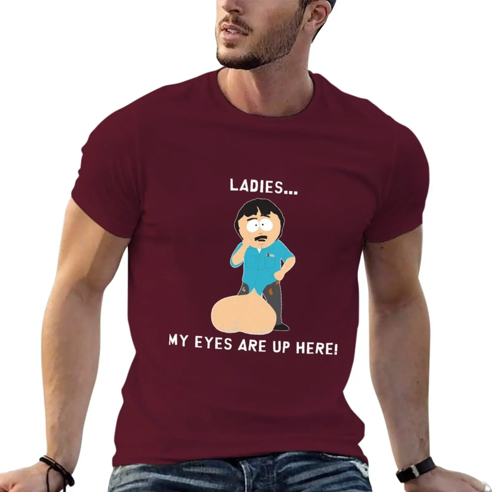 New Randy Marsh Ladies My Eyes are up here boys animal print sublime graphic Hot sale outfits fashion Round neck lnformal tops