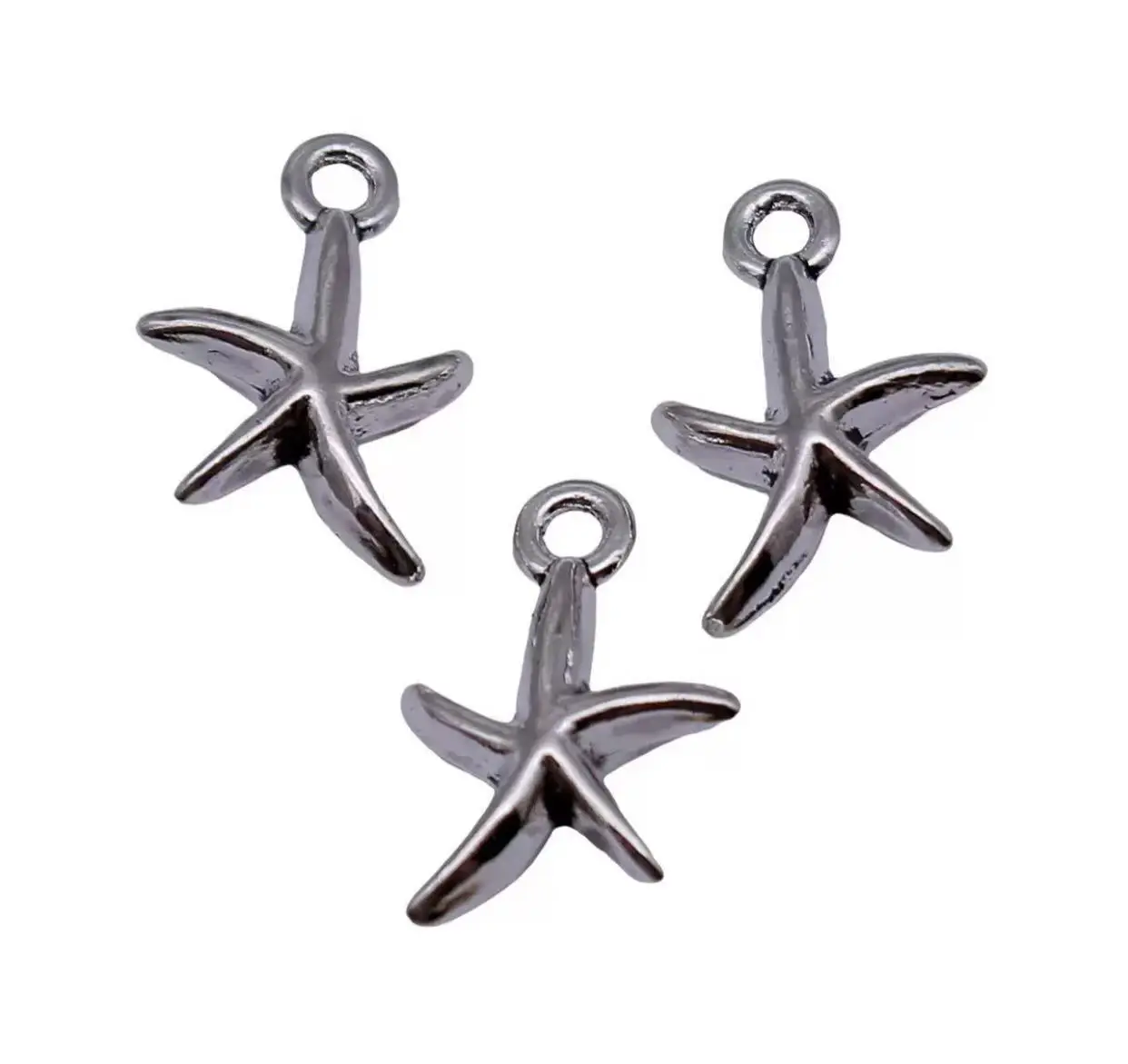 

40pcs 14*10mm Alloy metal cute starfish design charms for handmade findings HWZF0024