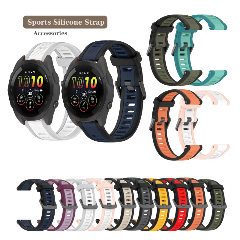 

18 20 22mm Sports Silicone Strap Band For Garmin Venu 3 / sq 2 / 2s / Vivoactive 3 4 5 4s / 158 165 245 645 255 255S 265 265S 55