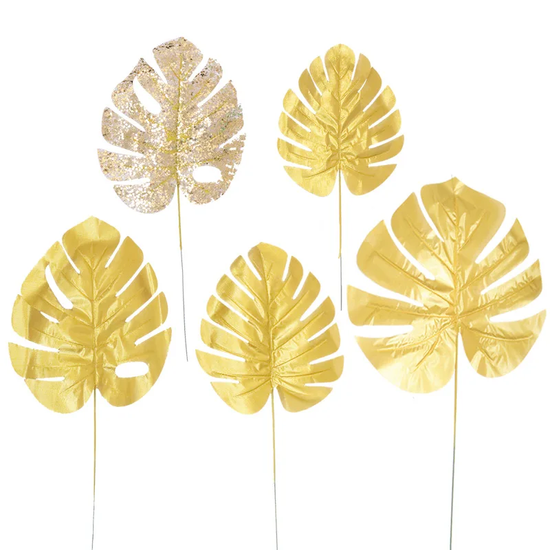 Künstliche Pflanzen, Goldpalme, Kokosnuss, Ahornblatt, tropische Pflanze, gefälschte Blätter, Zuhause, DIY, hawaiianischer Strand, Dschungel, Garten, Party-Dekoration – Detail 5