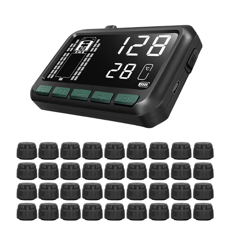 Truck Transporter Semi-Trailer Tire Pressure Monitor Tire Pressure Temperature Safety Alarm