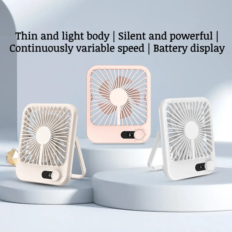 Desktop Slim Mini Usb Rechargeable Small Fan Variable Speed Desktop Small Fan