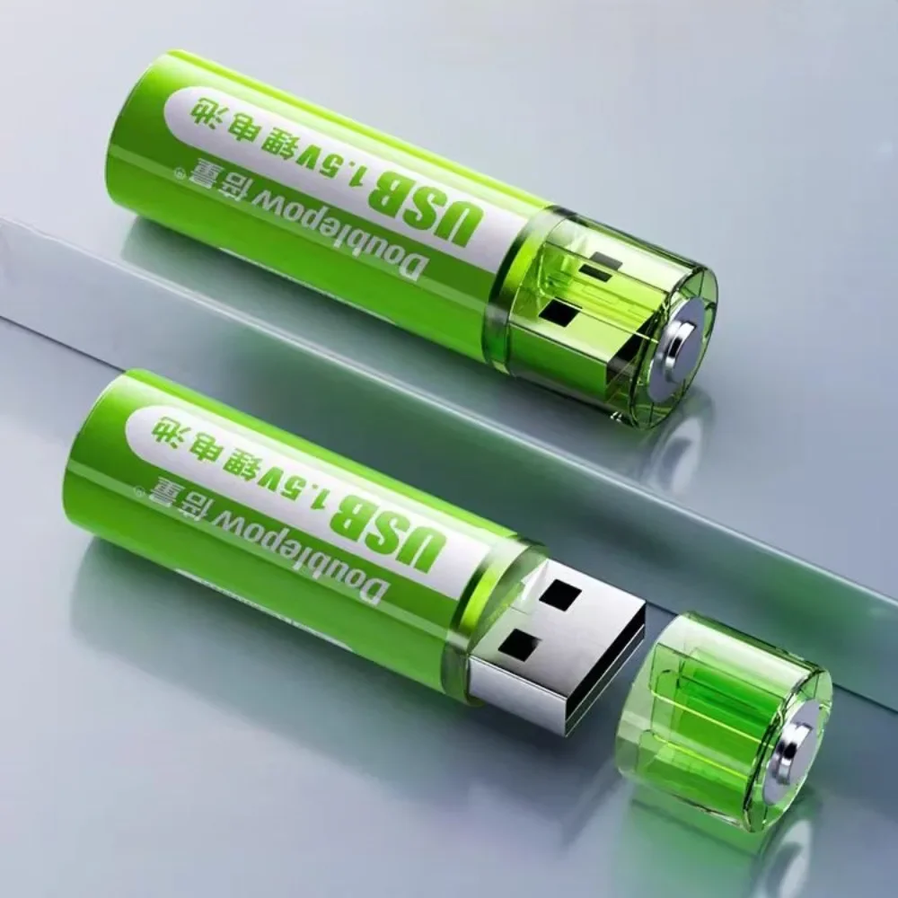 1.5 فولت AA بطارية قابلة للشحن 1400mWh الجهد المستمر بطارية شحن سريع USB التوصيل المباشر قابلة للشحن