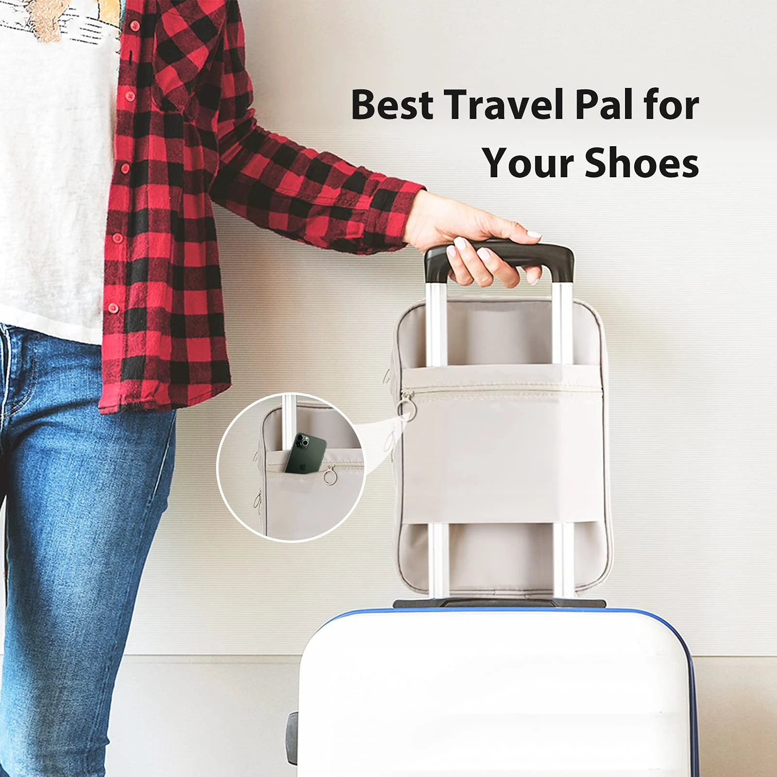 1PC Travel Shoe Bag Storage Bag Washed Diagonal Breathable Mesh Multiple Pairs of Shoes Portable Shoe Box for Business Trips