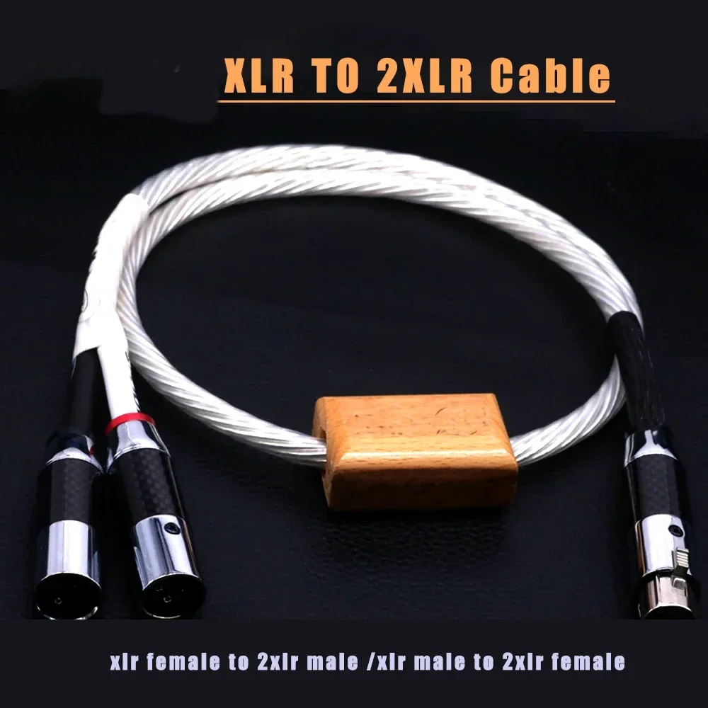 

Hi-End XLR Female To 2 XLR male Plug Splitter Audio Balanced Cable HIFI XLR Cable