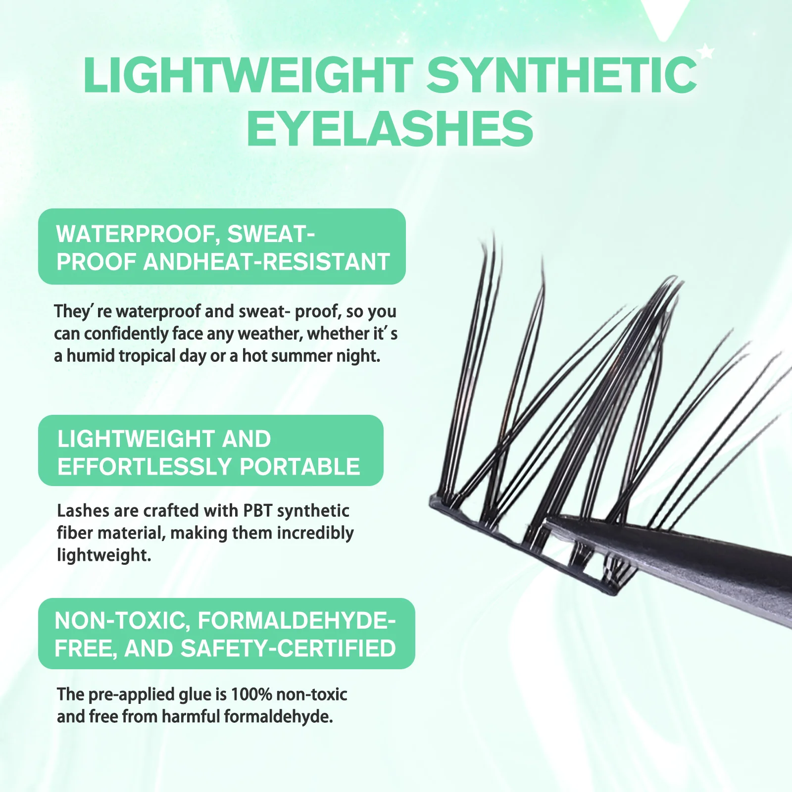 36 クラスター自己接着まつげ – 接着剤不使用 DIY ナチュラルからグラムルック ソフトカーリング & 再利用可能 9-12mm 防水 & 防汗