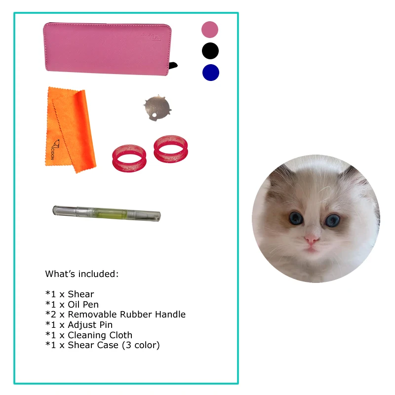 CIDON 13 Series 7-Inch 40-tooth Curved Pet Grooming Thinner Shears