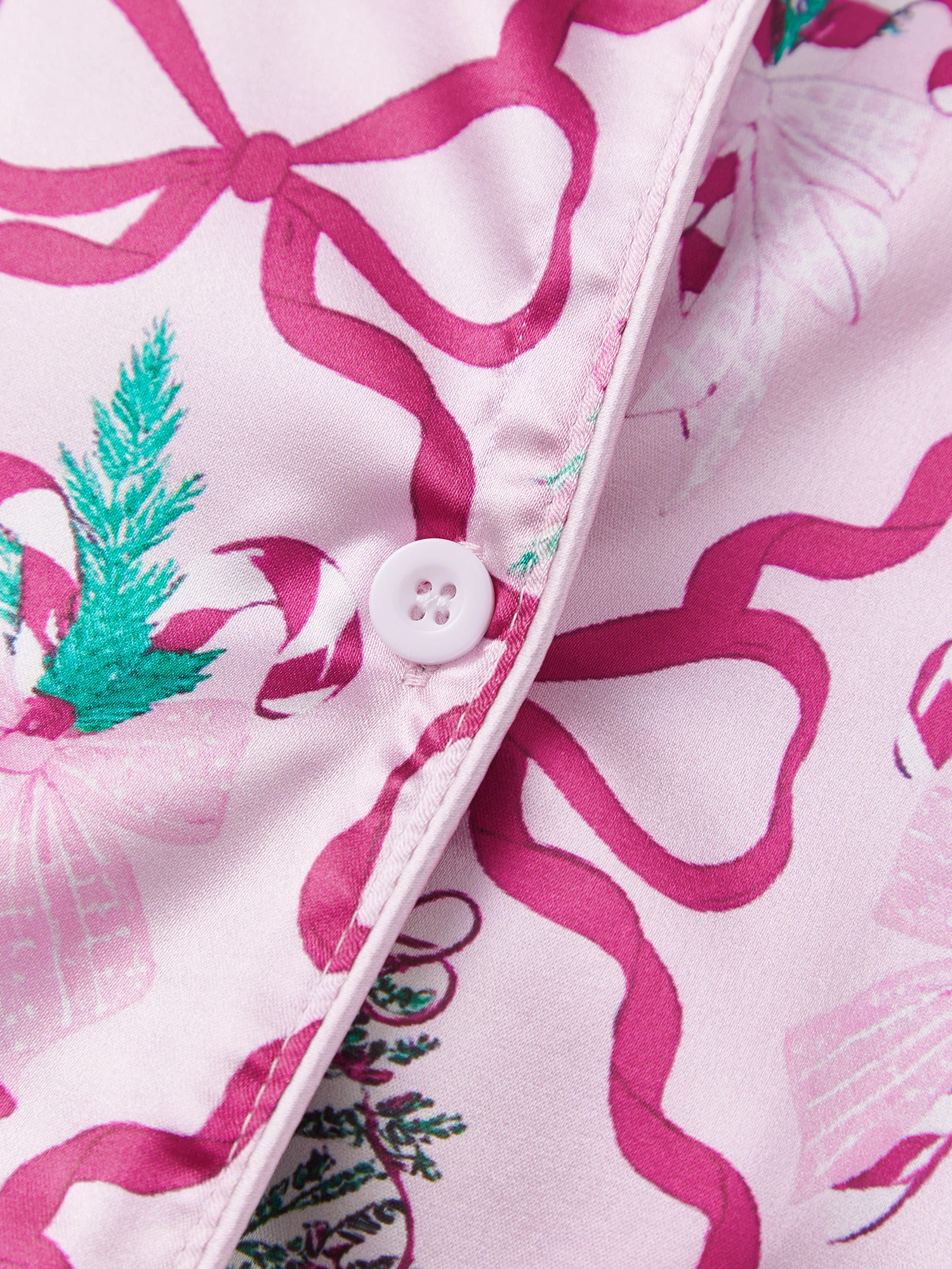 طقم بيجامة نسائي للعطلات مكون من قطعتين مع بلوزة بأكمام طويلة وطبعة احتفالية وسروال مريح لعيد الميلاد