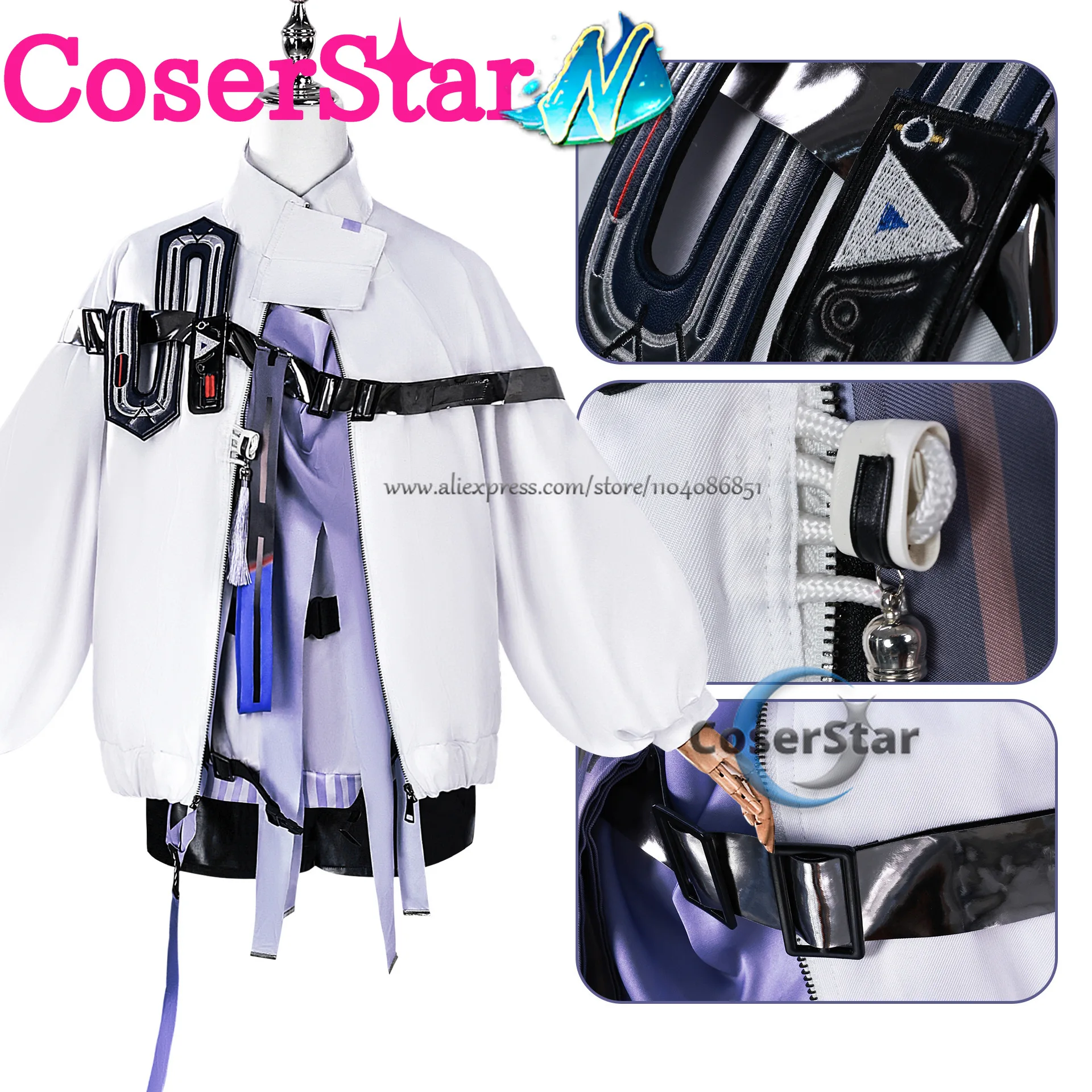 Anime Arknights Contrail Costume Cosplay Contrail Abito Cosplay Carnevale Comic Animazione Parrucca da festa Scarpe