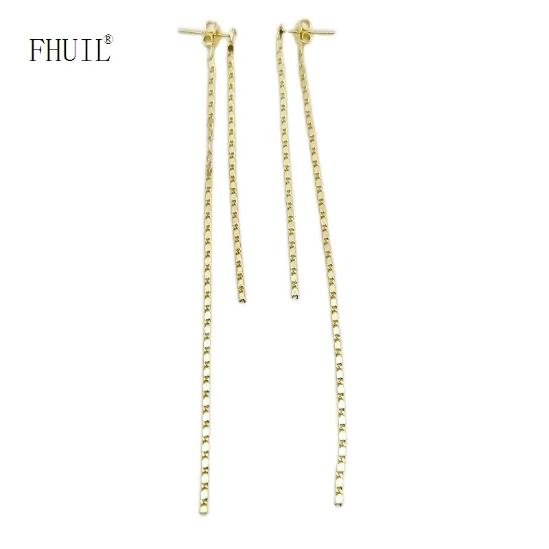 

NEW Trend 2023 Drop Earrings For Women Fringe Ear Piercing Gold Plated Korean Fashion Jewelry Girl Wedding Accessories