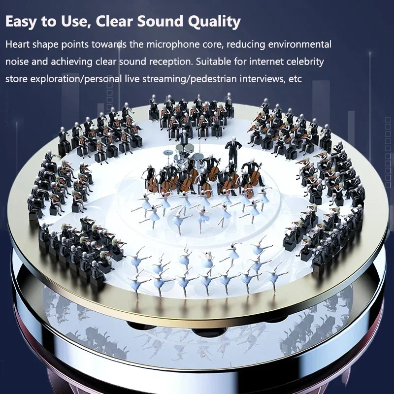 Wireless Interview Microphone Mobile SLR Camera Dedicated To News Reporters Outdoor Street Noise Cancelling Handheld Microphone