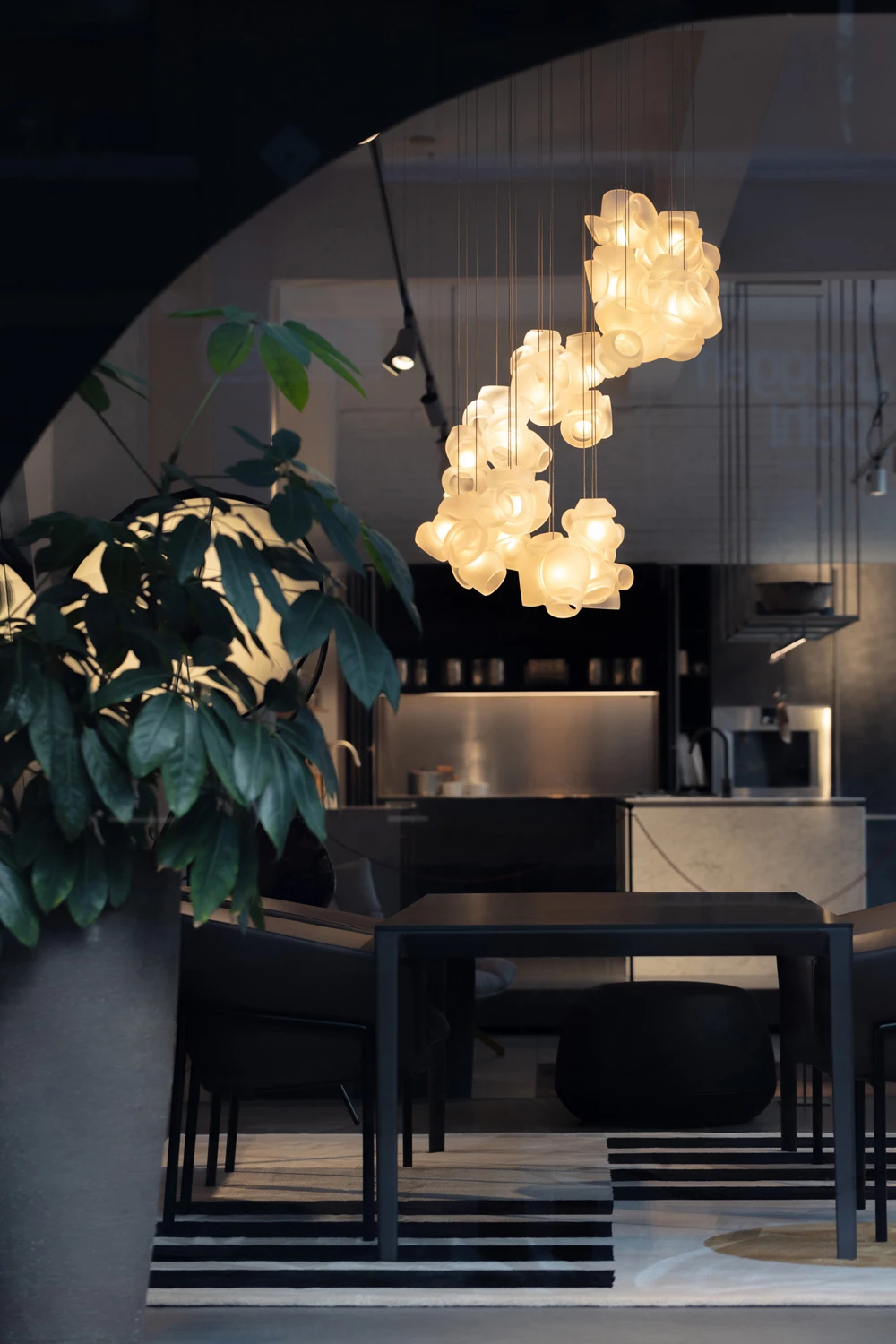 Trend Glass Stainless Steel G9 LED Chandelier Pendant