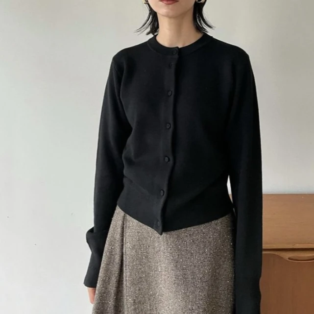 

Gagarich модный японский 2225 новый кардиган женский толстый теплый свитер осень-зима облегающий вязаный топ