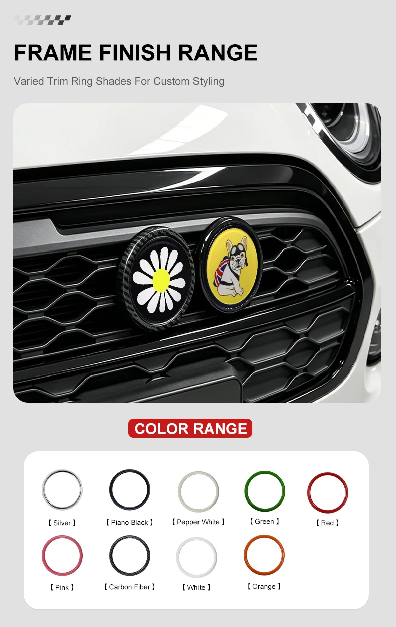 Universelles 3D-Acryl Frontgrill-Emblem Abzeichen Auto-Außenschild Styling-Dekoration Zubehör – Detail 4