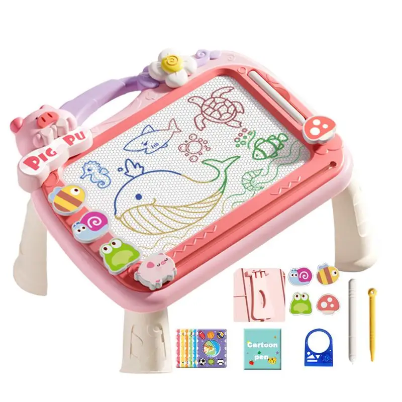 Magnetic Doodle Board Cartoon Magnetic Doodle Sketch Pad With 2 Pens Multifunctional Educational Early Learning Toys