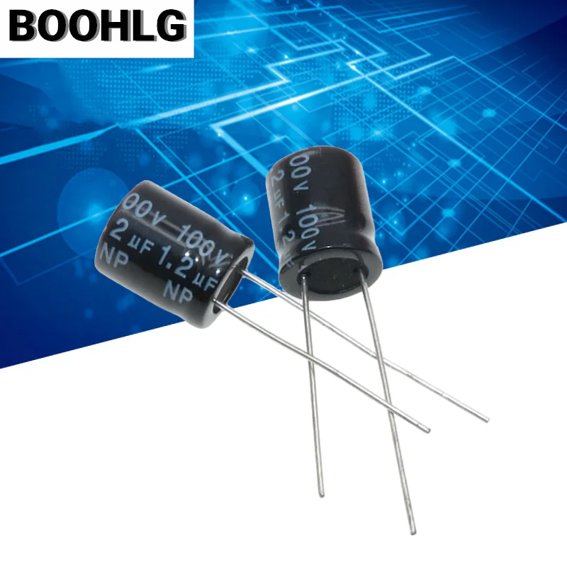 10PCS original genuine 1.2uf NP non-polar audio electrolytic capacitor 100v 1.2uf 10X13mm