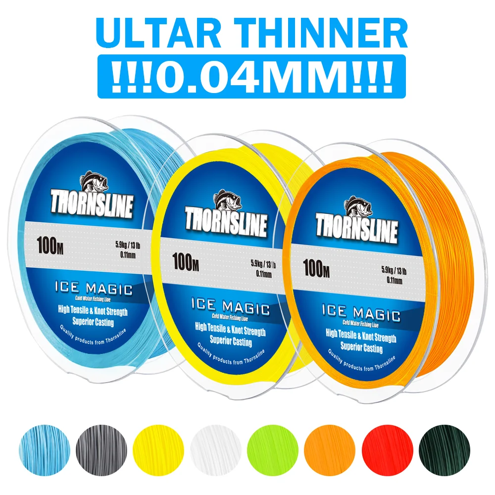 Línea trenzada 4 hilos Thornsline – PE resistente para agua salada