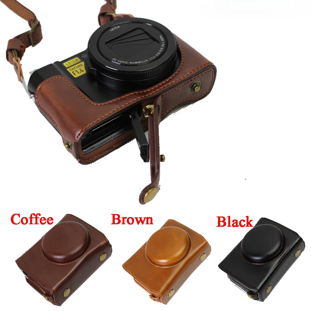 For Panasonic LX10 LUMIX LX10 DMC-LX10 New Luxury Leather Camera Case Bag Camera Bag Body Set Cover Open battery design