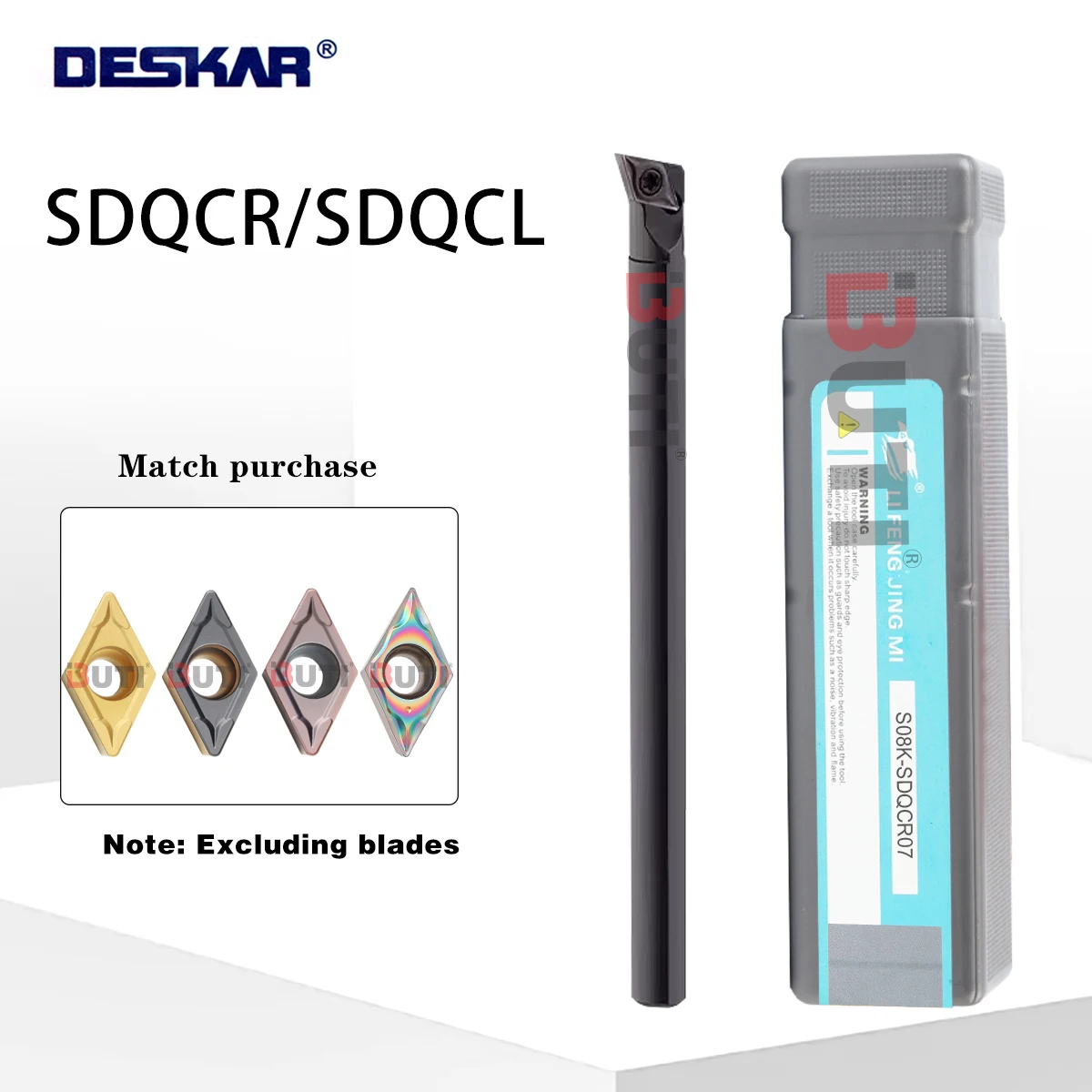 SDQCR SDQCL S08K-SDQCR07 S16Q-SDQCR11 DESKAR 100% Originais Suporte de ferramentas de torneamento interno Ferramentas de usinagem de torno CNC adequadas para