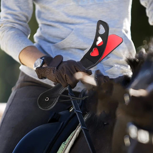Horse Crop PU Leather Soft Handle Riding Paddle Outside Game Play Reusable Racing Horses Training Practice Tools 2