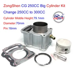 Racing 70mm Big bore Kit Change Water 250CC to 300CC Zongshen  Taotao  Dirt Bike Pit  ATVs Quad