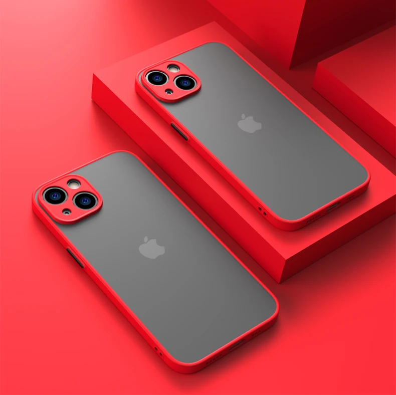 Luxuriöse Matte Armor Clear Wireless Charge Handyhülle für iPhone 11, 12, 13, 14, 15, 16, 17, Pro Max Air Plus Mini, stoßfeste Hartschale – Detail 11