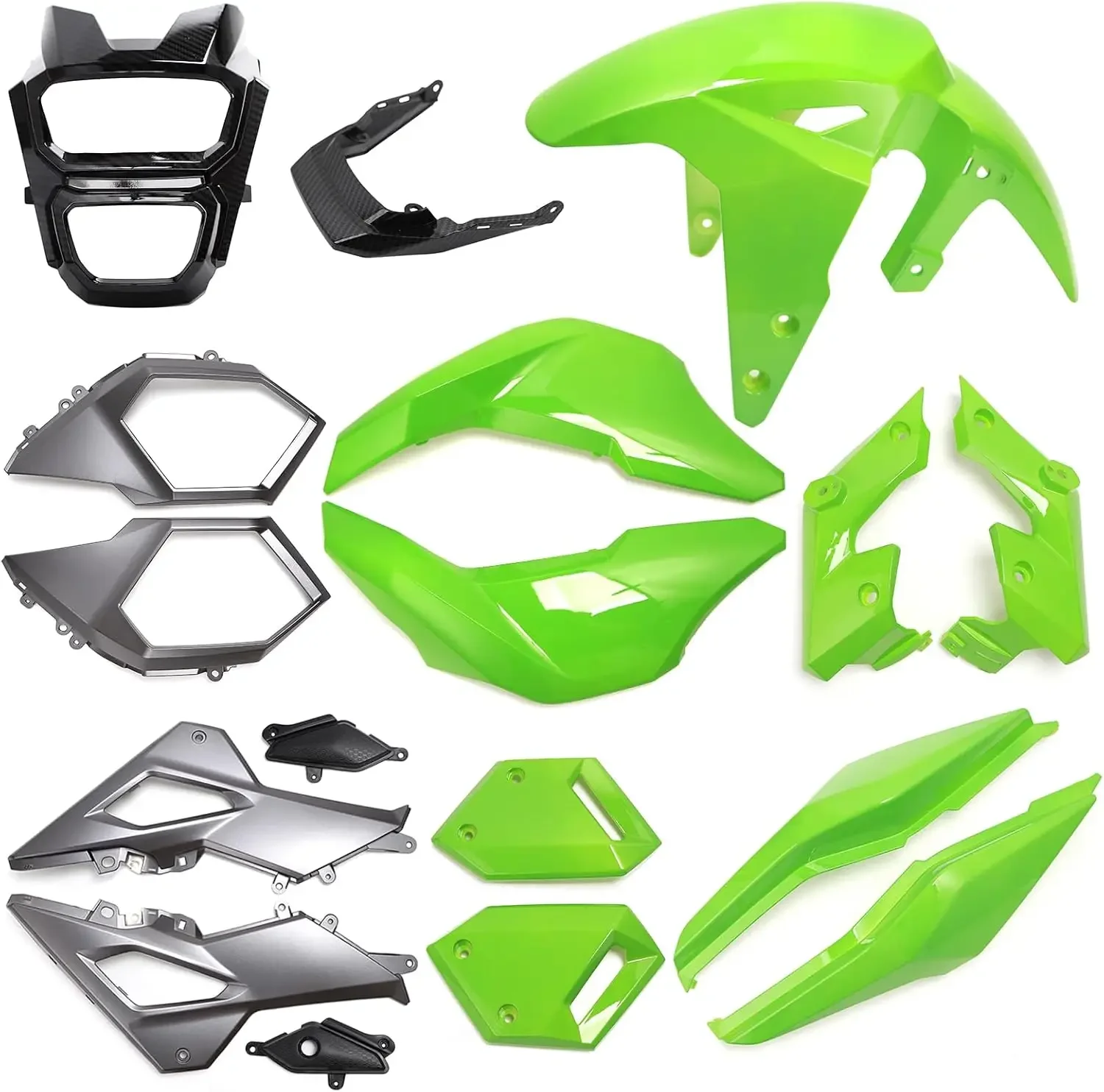 

Motorcycle Fairing Kit in ABS Material Compatible with Honda Grom Msx 125 SF 2017-2020, Apple Green Color